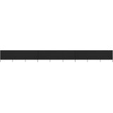 vidaXL 9-panelni vetrobran tkanina 1200x120 cm črn | Shoptok.si