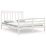  Posteljni okvir bel iz trdnega lesa 150x200 cm 5FT, (20684936) | Shoptok.si