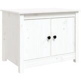Maison Chic Klubska mizica - kavna mizica - Nizka mizica bela 71x49x55 trdna borovina, (21754532) | Shoptok.si