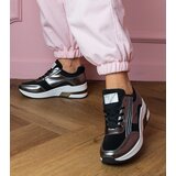 Gemre Black sneakers with rhinestones and metallic insert Garsi | Shoptok.si