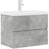 2-dijelni set kupaonskog namještaja siva boja betona drveni 60 x 38.5 x 45 cm | Shoptok.si