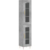  The Living Store Visoka omara betonsko siva 34,5x34x180 cm inženirski les - Visoka Omarica, (21444860) | Shoptok.si