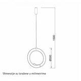 Luna 261 VISILICA 24W 3000K CRNA