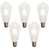 LUEDD Komplet 5 pametnih LED žarnic E27 ST64 4,5 W 470 lm 1800-4000K u