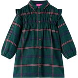  Dječja haljina dugih rukava s volanima tamnozelena 92 | shoptok.hr