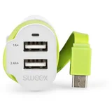 Auto punjač sa 2 USB izlaza i micro USB kablom
