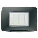 Vodonepropusna ploča italijanski standard - 3 gang IP55 - crna - chorusmart GW16703TN