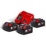  Milwaukee Punjač + 3 baterije 18V, M18 NRG-503 | ePonuda.com