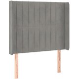  box spring s madracem LED svjetlosivi 90x190 cm baršun | shoptok.hr