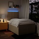  Krevet s oprugama i madracem krem 120 x 200 cm od tkanine | shoptok.hr