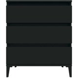  Komoda crna 60 x 35 x 70 cm od konstruiranog drva | shoptok.hr
