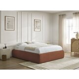 Bobochic Paris Narančasti tapecirani bračni krevet s prostorom za odlaganje/bez uzglavlja s podnicom 160x200 cm Inera – | shoptok.hr
