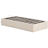Kave Home Kremno bela oblazinjena postelja iz šenilje s prostorom za shranjevanje/brez vzglavja z letvenim dnom 90x200 cm Nelzi – | Shoptok.si