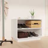 vidaXL Ormarić za cipele bijeli 60 x 34 x 45 cm od masivne borovine Cijene