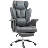 HOMCOM pisarniški stol mikrovlakno blago, pena 74D x 65Š x 120 128V cm Temno siv, (5000242967) | Shoptok.si