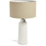 Kave Home Bela namizna svetilka s tekstilnim senčnikom (višina 58 cm) Mijal - Kave Home Cene