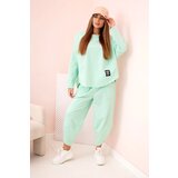 Kesi Włoski Set of new punto sweatshirt pants light mint | Shoptok.si
