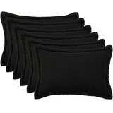  Presvlaka za jastuk 6 pcs HOUTEN Crna 30 x 50 cm Boucl&amp;eacute; - Crna 30 x 50 cm 6 Slike