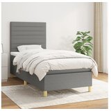  Okvir kreveta s oprugama i madrac tamnosivi 80x200cm od tkanine | shoptok.hr