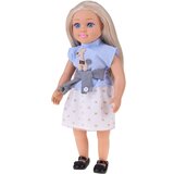  Velika lutka 48 cm s mekanim tijelom i melodijom, plava kosa i prugasta bluza | shoptok.hr
