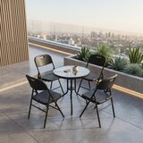 Alberg Urban Garden set – 4 sklopive stolice i stakleni sto Lunaris Cene