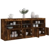  Komoda s LED svjetlima boja dimljenog hrasta 162 x 37x 67 cm | shoptok.hr
