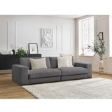 Bobochic Paris Temno siva sedežna garnitura iz rebrastega žameta 274 cm Leonard – | Shoptok.si