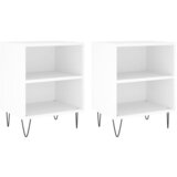 Maison Chic Dvo delni komplet Nočne omarice - Nočne mize bela 40x30x50 cm inženirski les, (21690286) | Shoptok.si