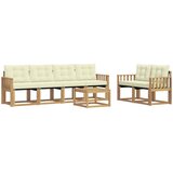  Set vanjskih sofa 7 kom. Bijela i krem Smeđa 59 x 59 x 37 cm | shoptok.hr