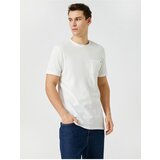 Koton Basic T-Shirt Pocket Detailed Crew Neck Short Sleeve Cene