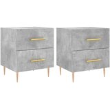  Noćni ormarići 2 kom boja betona 40x35x47,5cm konstruirano drvo | shoptok.hr