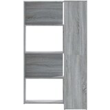  Kotna Knjižna omara - Knjižni regal 4-nadstropna siva sonoma 85x85x140 cm, (21725995) | Shoptok.si