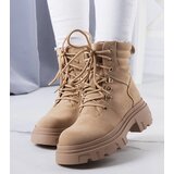 Gemre Beige ankle boots with a chunky sole Lyric | ePonuda.com