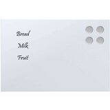 vidaXL Stenska magnetna tabla bela 30x20 cm kaljeno steklo | Shoptok.si