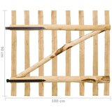  Jednostruka vrata za ogradu od drva lješnjaka 100 x 90 cm | shoptok.hr