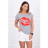 Kesi Blouse with gray lip print | shoptok.hr