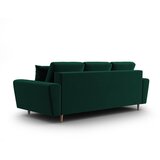 Cosmopolitan Design Zelena žametna raztegljiva sedežna garnitura s prostorom za shranjevanje 235 cm Kyoto – | Shoptok.si
