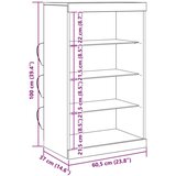  Komoda s LED svjetlima Crna Hrastovina 60 5x37x100 cm | shoptok.hr