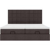 vidaXL Otomanski posteljni okvir z vzmetnicami rjav 200x200 cm blago, (21609540) | Shoptok.si