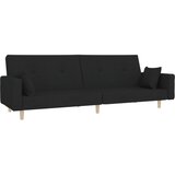 Maison Chic kavč - Sofa - Kanape dvosed z ležiščem in dvema blazinama črno blago, (21727107) Cene
