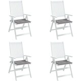 vidaXL jastuci za vrtne stolice 4 kom sivi 50 x 50 x 3 cm od tkanine | shoptok.hr