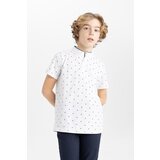 Defacto Boy's Crew Collar Pique Short Sleeve Polo T-Shirt Cene