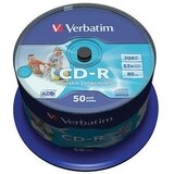 Verbatim CD-R, 700 MB,52X,spindle 50 kom WRAP,printable,43794 Cijene
