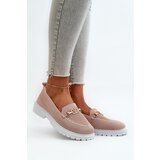 EVENTO Women's Loafers On Flat Heel With Gold Detail Pink Limentia | Shoptok.si