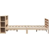 vidaXL Posteljni okvir brez vzmetnice 135x190 cm trdna borovina | Shoptok.si