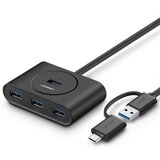 Ugreen USB 3.0 Hub z USB-C 3.1 OTG adapterjem 1M - box | Shoptok.si