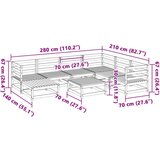  Vrtna sedežna garnitura 8-delna trden les douglas | Shoptok.si