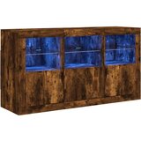 vidaXL Komoda s LED svjetlima boja dimljenog hrasta 123x37x67 cm | shoptok.hr