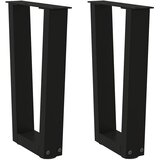  Noge za klub stolić V-oblika 2 kom Crne 28 x (42-43,3) cm Čelik | shoptok.hr