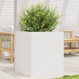 Maison Chic Vrtno cvetlično korito - Cvetlični Lonec belo 60x60x68,5 cm trdna borovina, (21789382) | Shoptok.si
